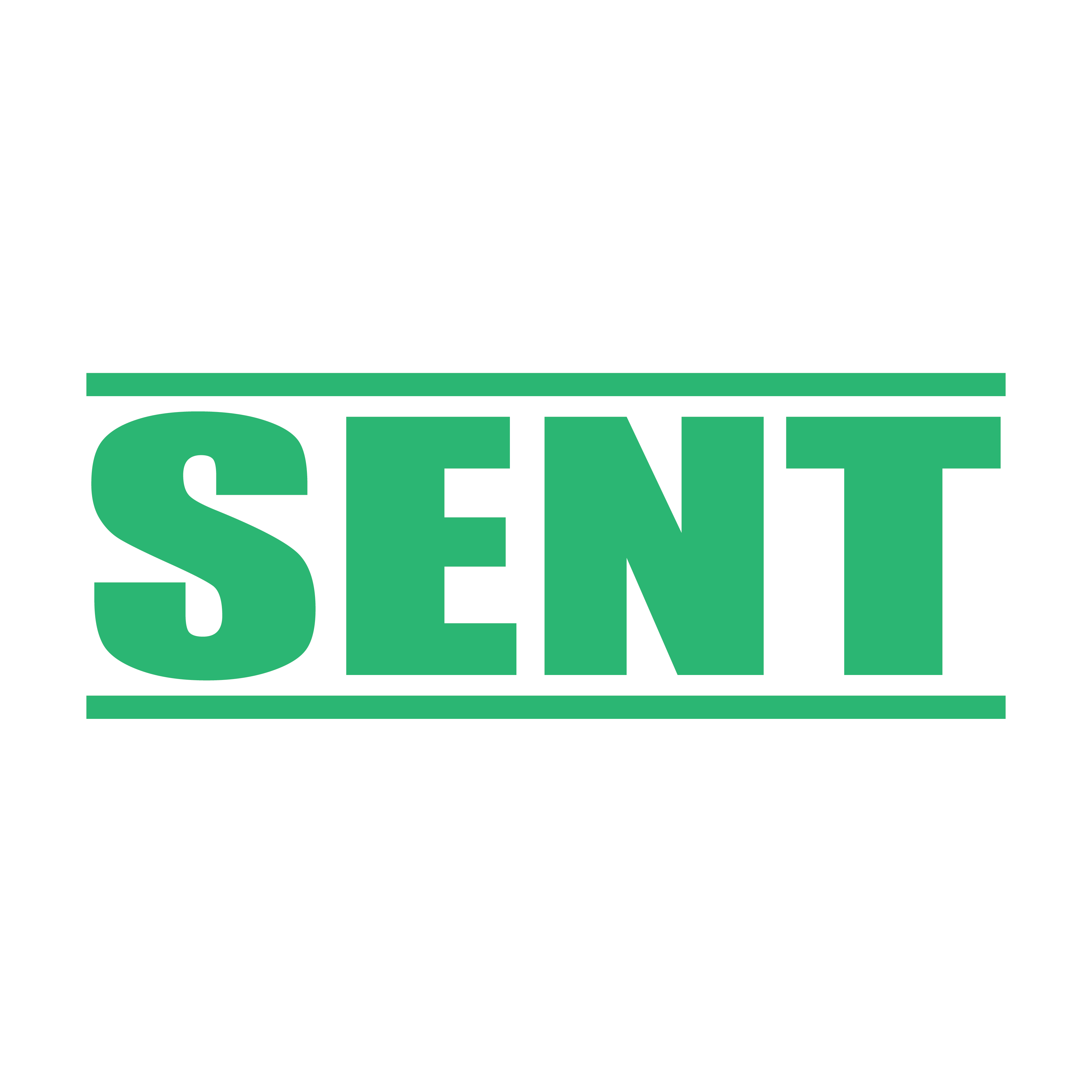 A mint self inking rubber stamp with the word 'Sent' printed in bold capital letters in mint ink. stampers hand stamp office business inventory documents self inking prefill refillable stamps stamping