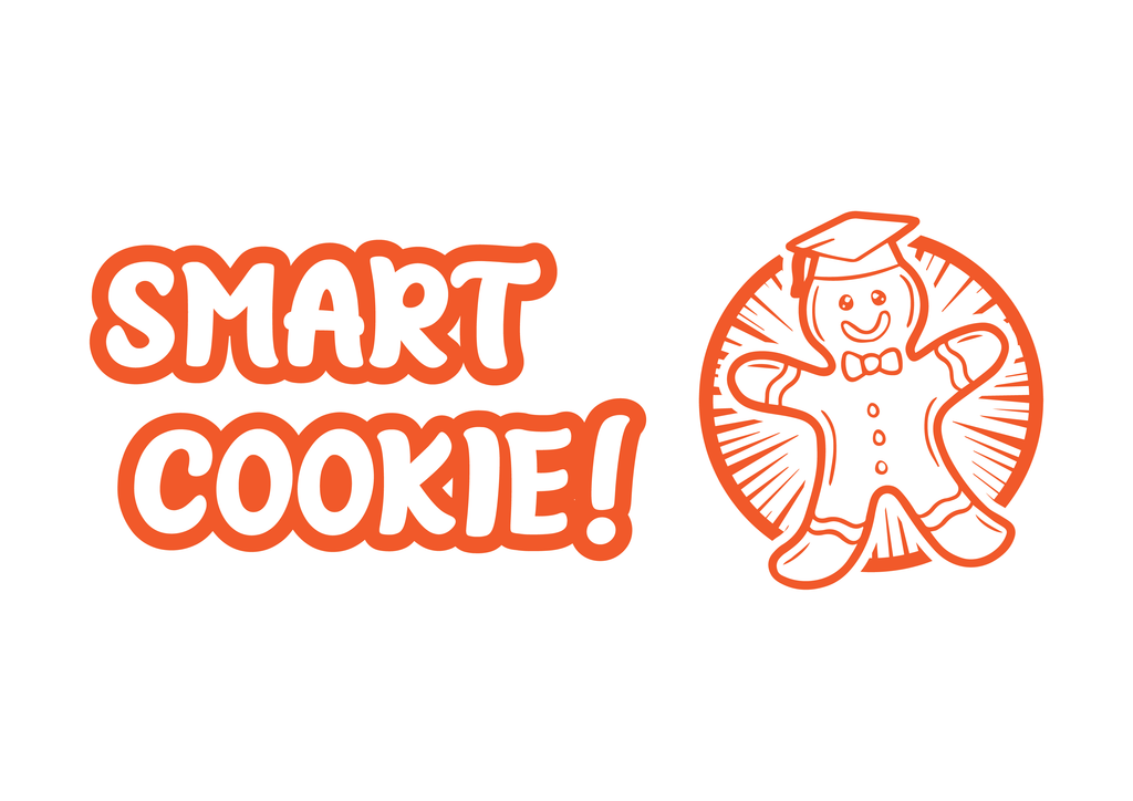 smart cookie orange ink stamp 