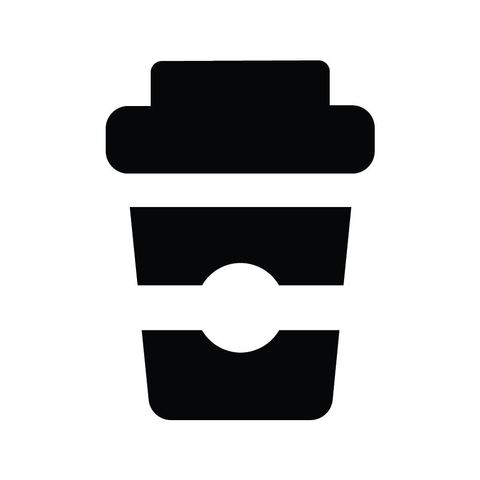 Black Takeaway Coffee Cup Customer Loyalty Stamp