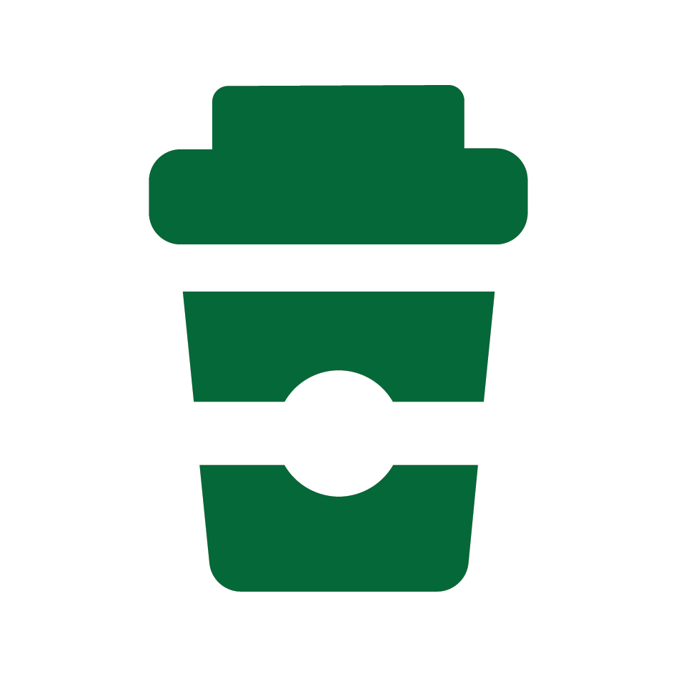 Green Coffee Takeaway Cup Customer Loyalty Stamp, No.9