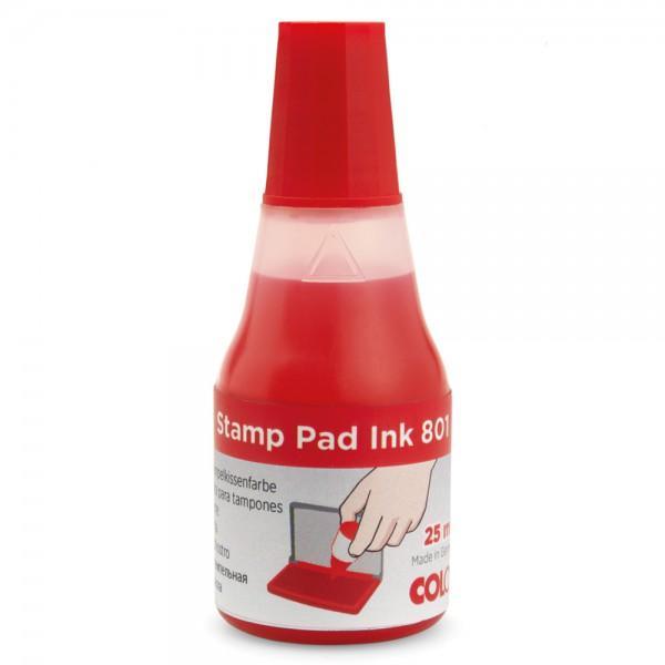 Colop stamp ink 801 - 25mL Bottle Red