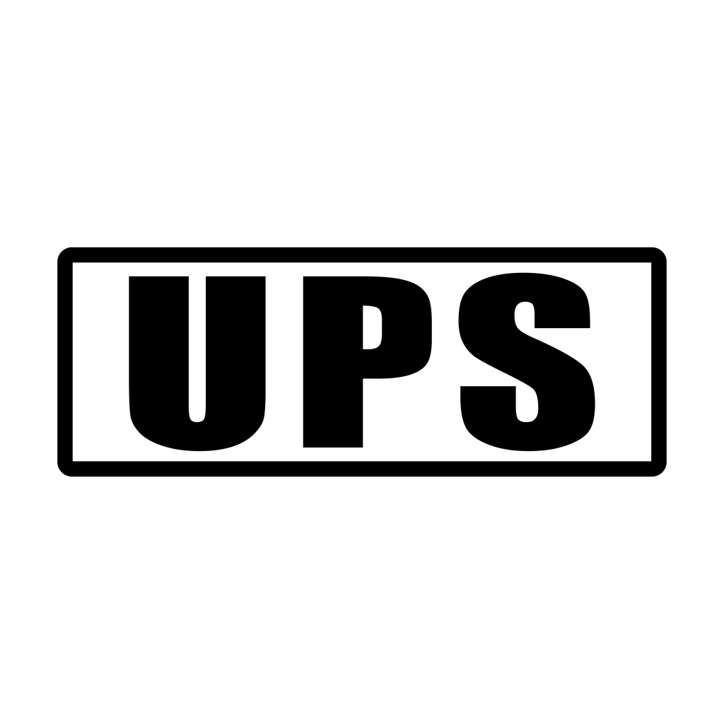 Black UPS Stamp