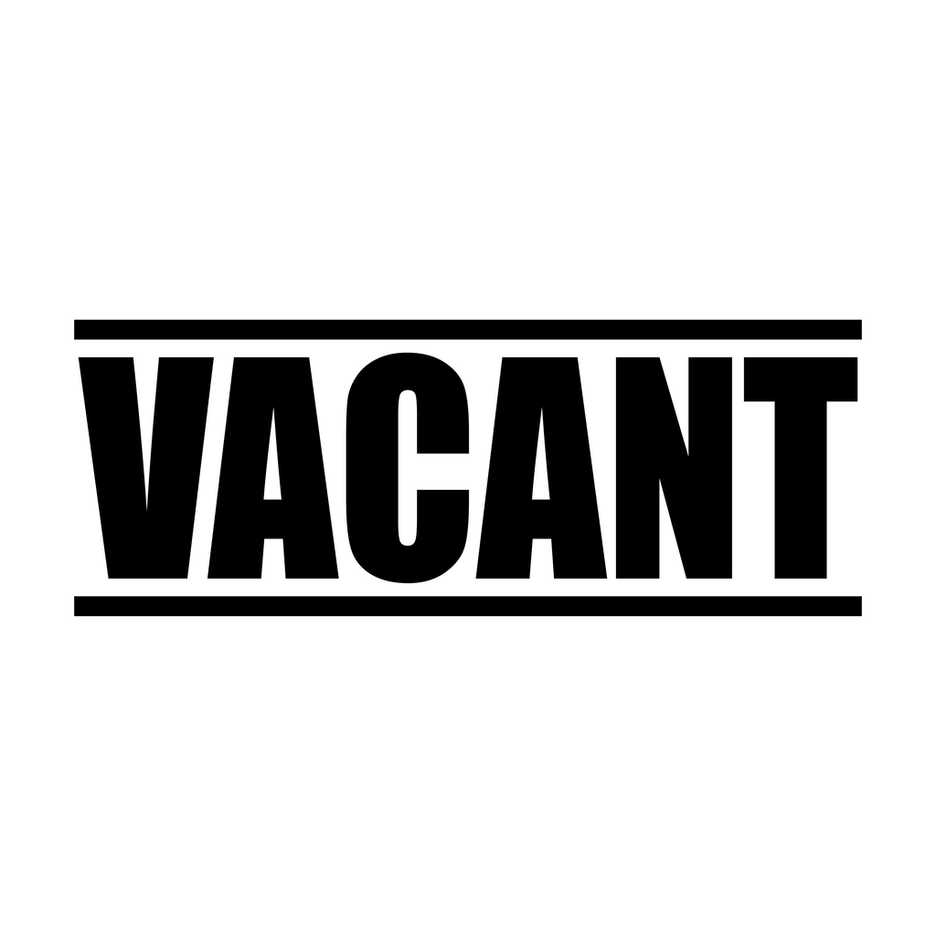 Vacant Property Label in Black