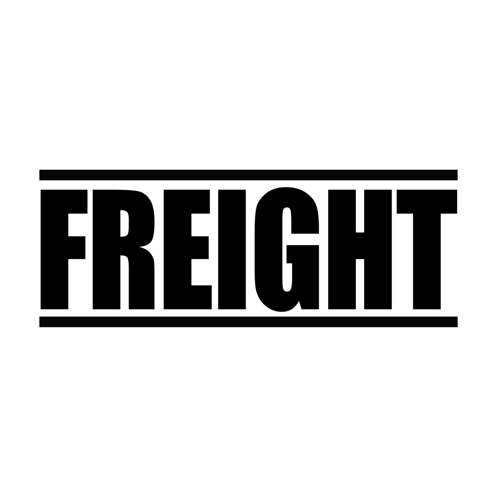 Black Freight Rubber Stamp