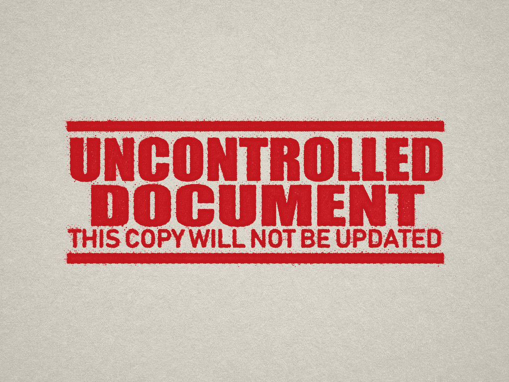 Red Label for Uncontrolled Documents
