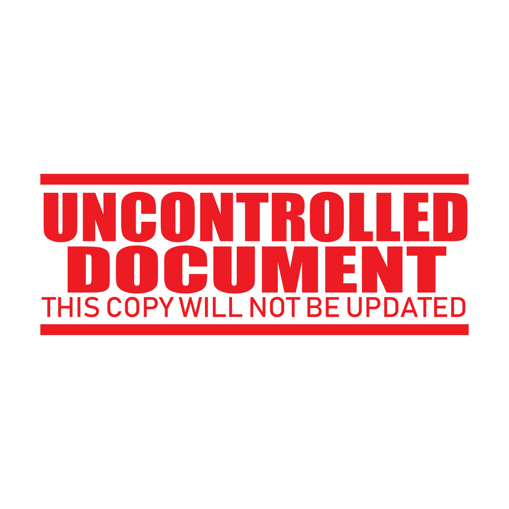 Red Uncontrolled Document Stamp