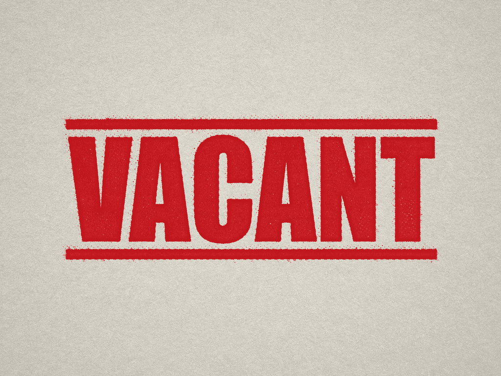Vacant Property Label in Red