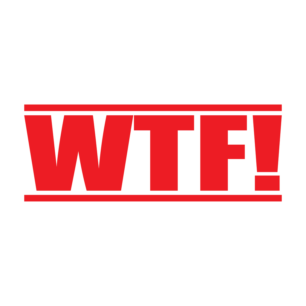 WTF rubber stamp - Red