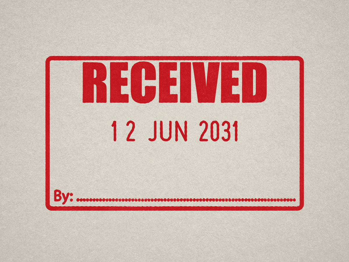 Received With Date Ready Date Stamps – Stamp Lab