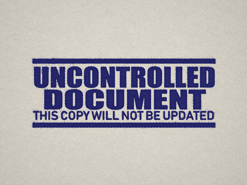 Blue Label for Uncontrolled Documents
