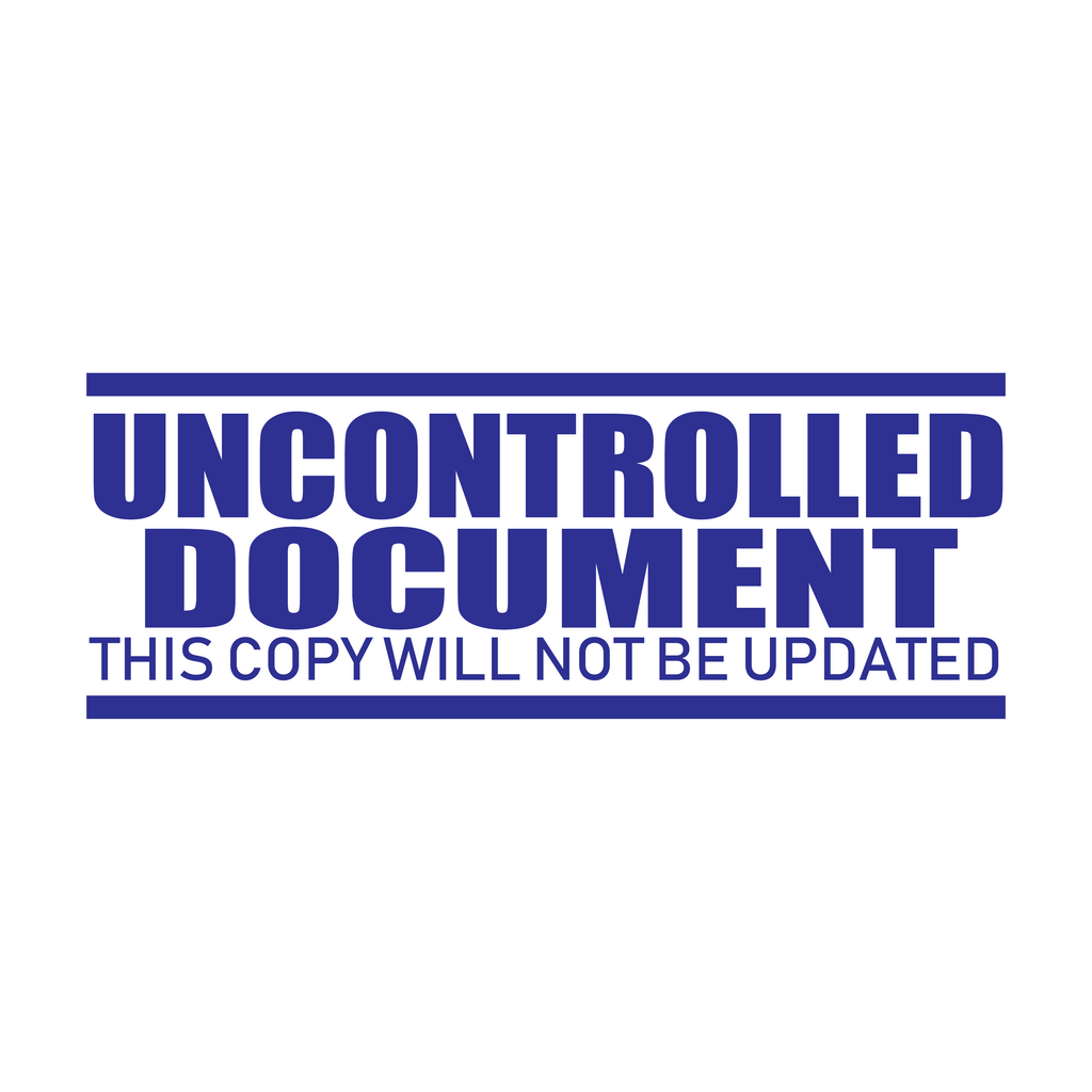 Blue Uncontrolled Document Stamp