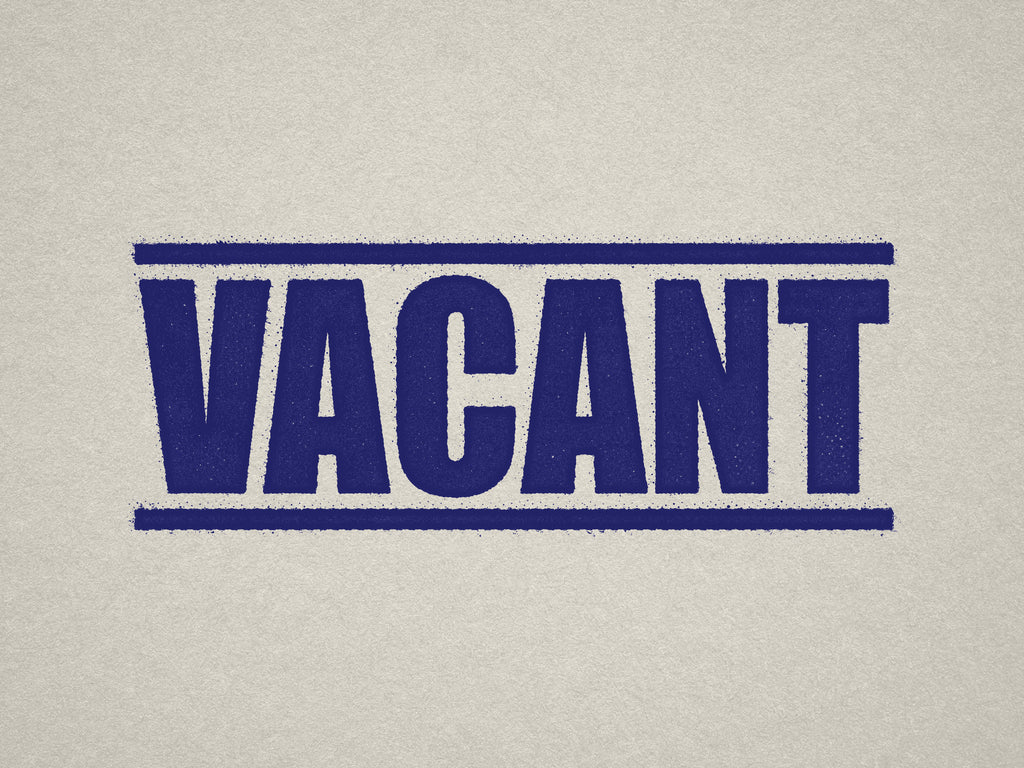 Vacant Property Label in Blue