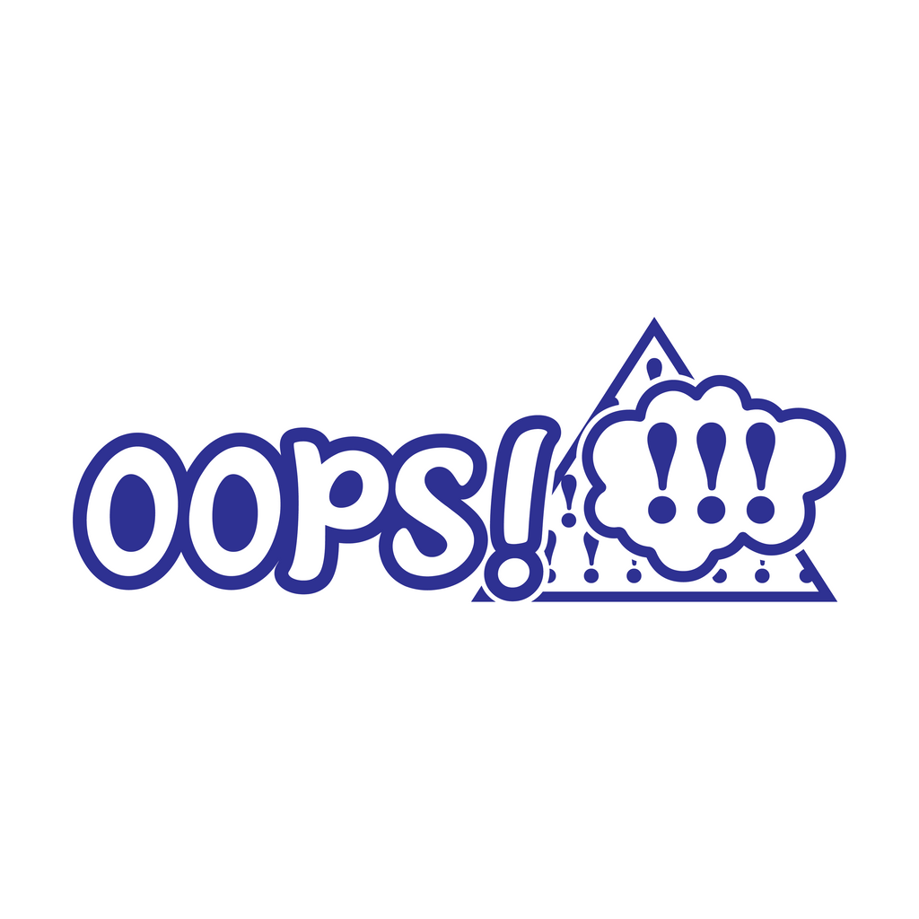 School Correction Stamp in Blue - "Oops"