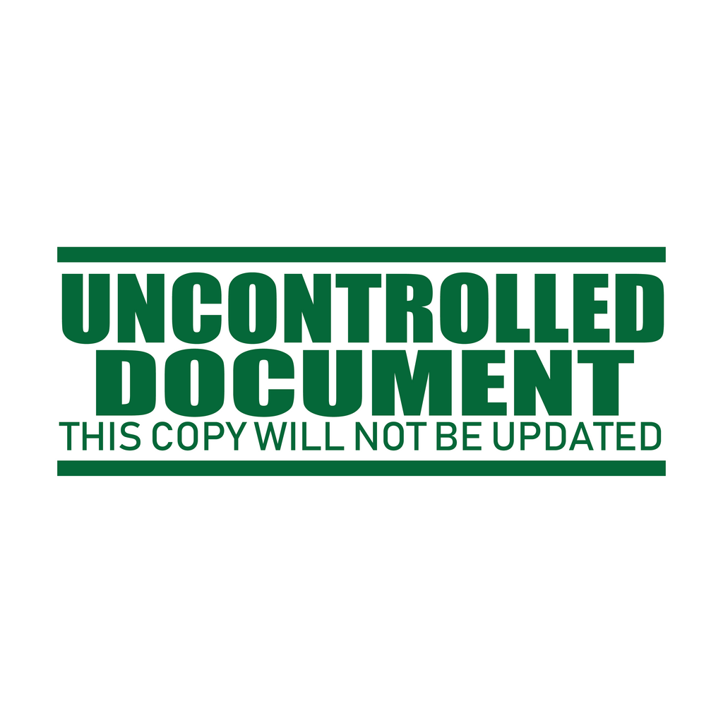 Green Uncontrolled Document Stamp