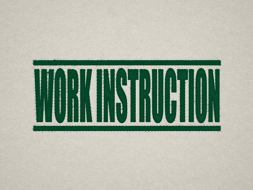 Green Work Instruction Stamp