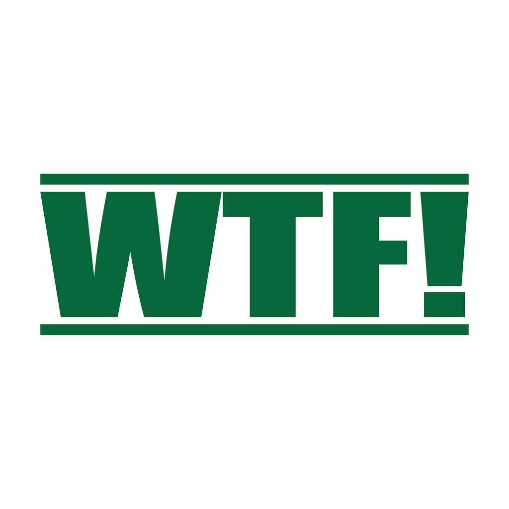 WTF rubber stamp - Green
