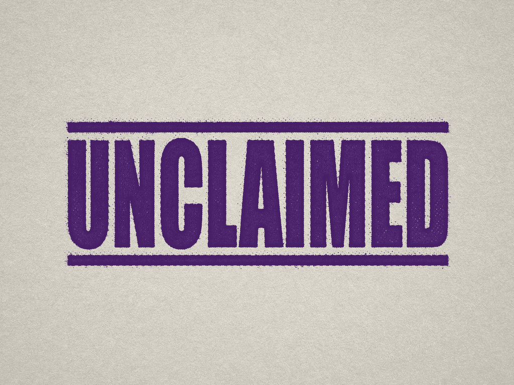 Violet Label for Unclaimed Items