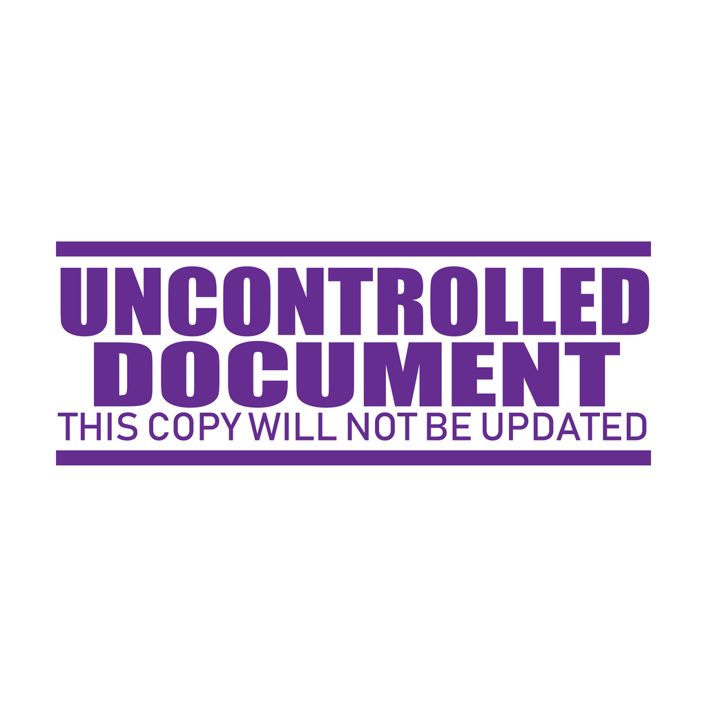 Violet Uncontrolled Document Stamp