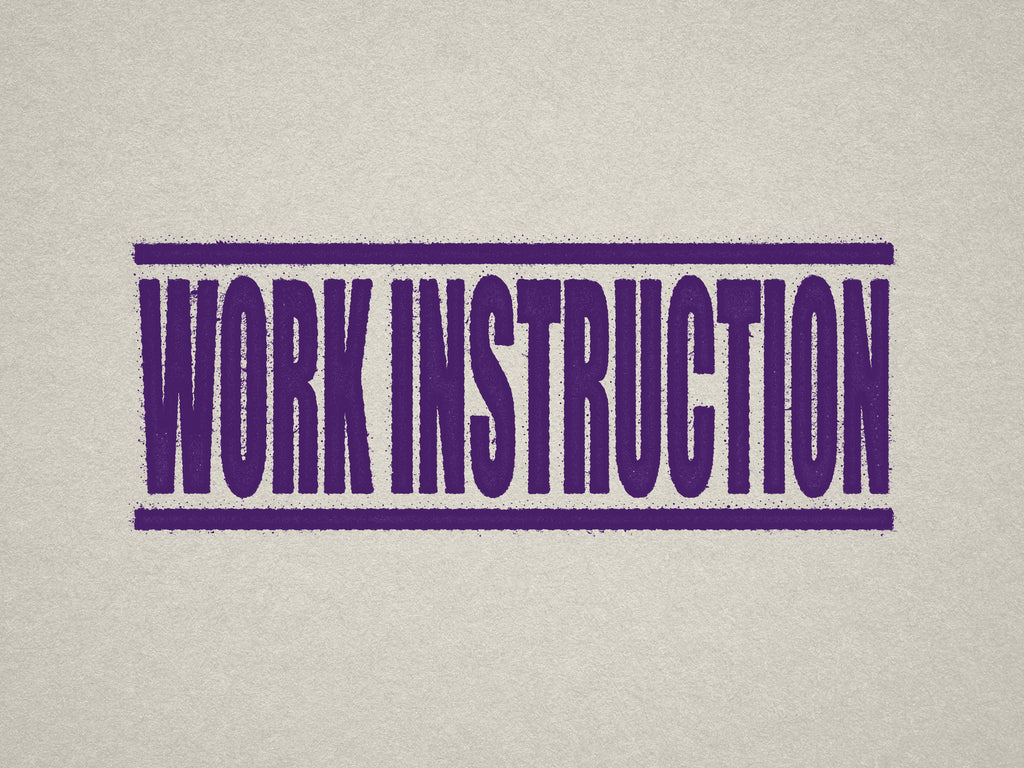 Violet Work Instruction Stamp