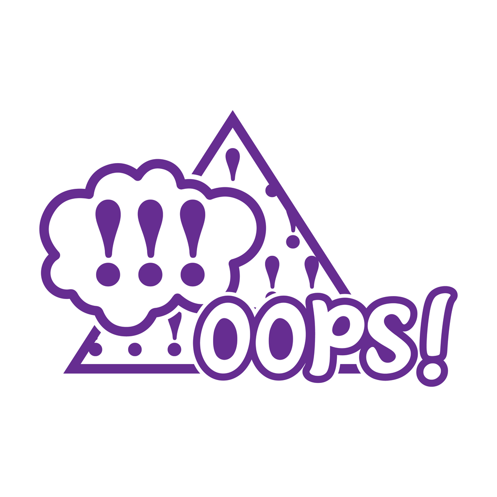 Violet Educator Feedback Stamp - "Oops"