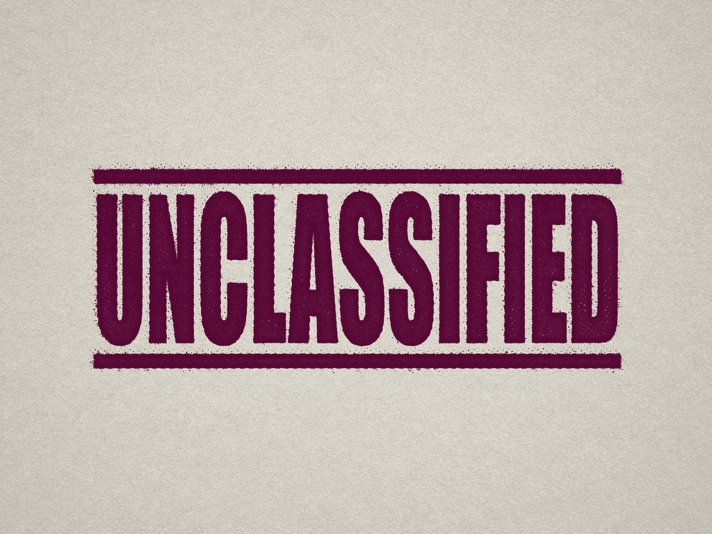 Maroon Label for Unclassified Documents