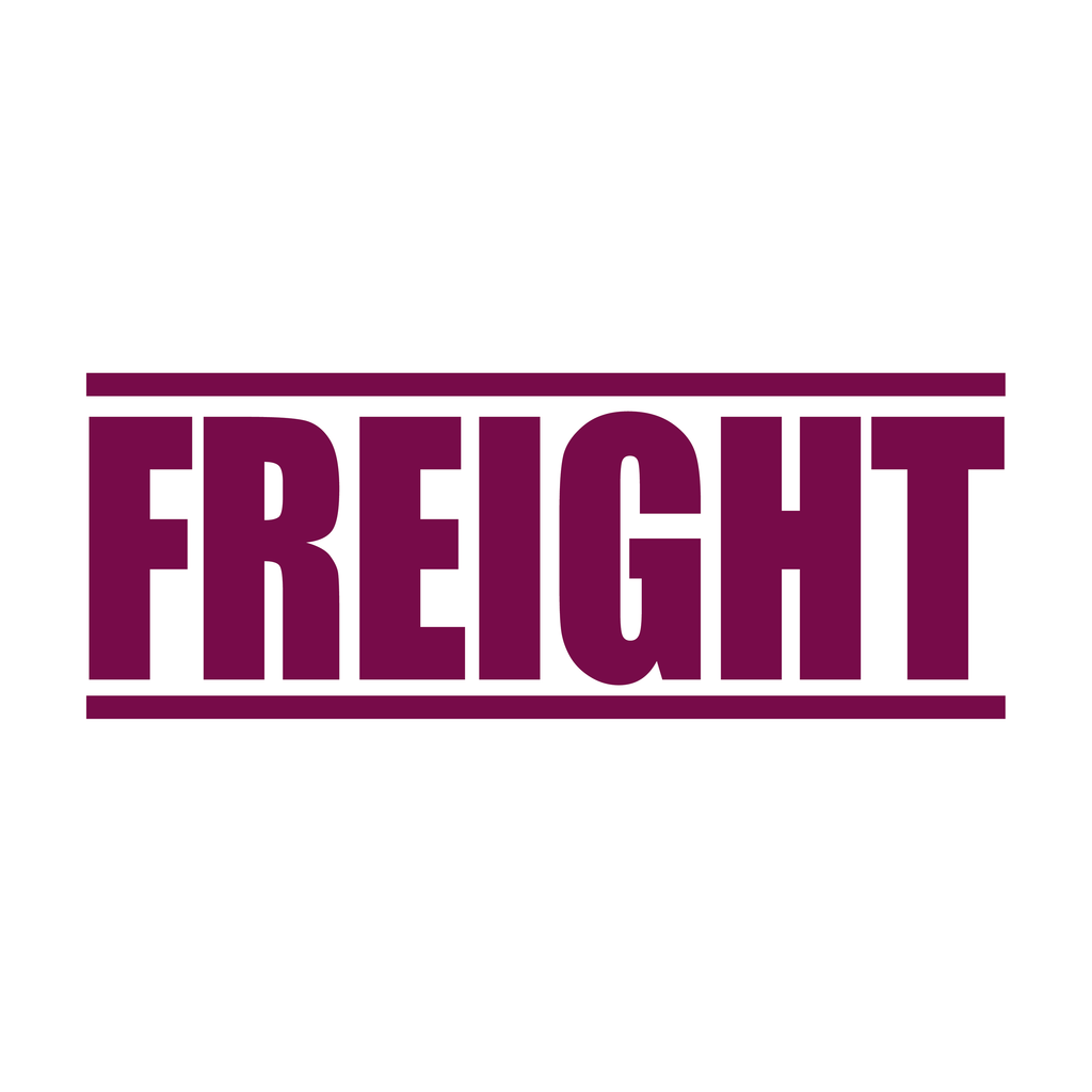 Maroon Freight Stamp