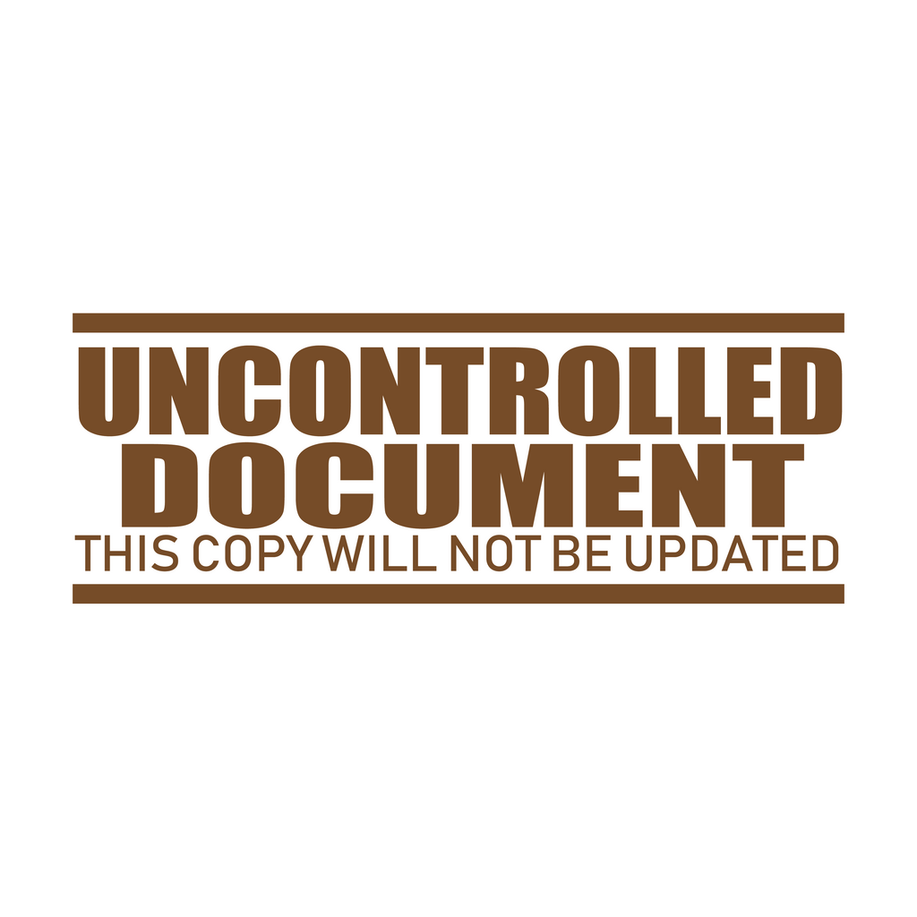 Brown Uncontrolled Document Stamp