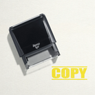 "Mock up design or lifestyle image of 'COPY' rubber stamp yellow ink in paper background stampers hand stamp office business inventory documents yellow
"