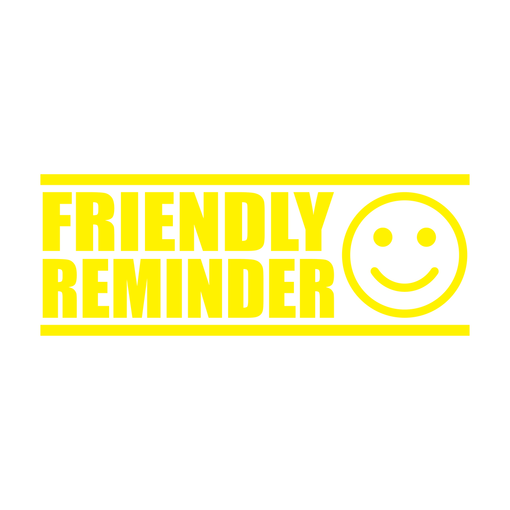 yellow friendly reminder stamp 