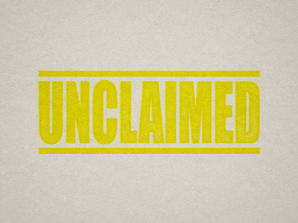 Yellow Label for Unclaimed Items