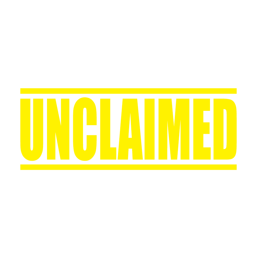 Yellow Unclaimed Stamp