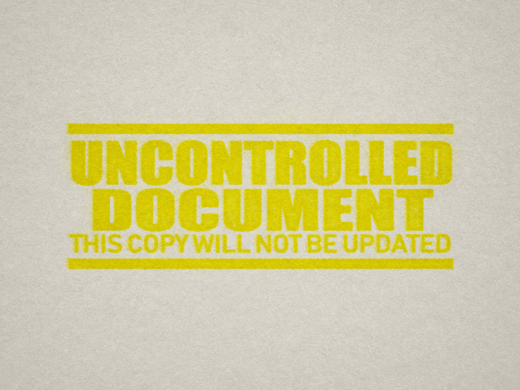 Yellow Label for Uncontrolled Documents