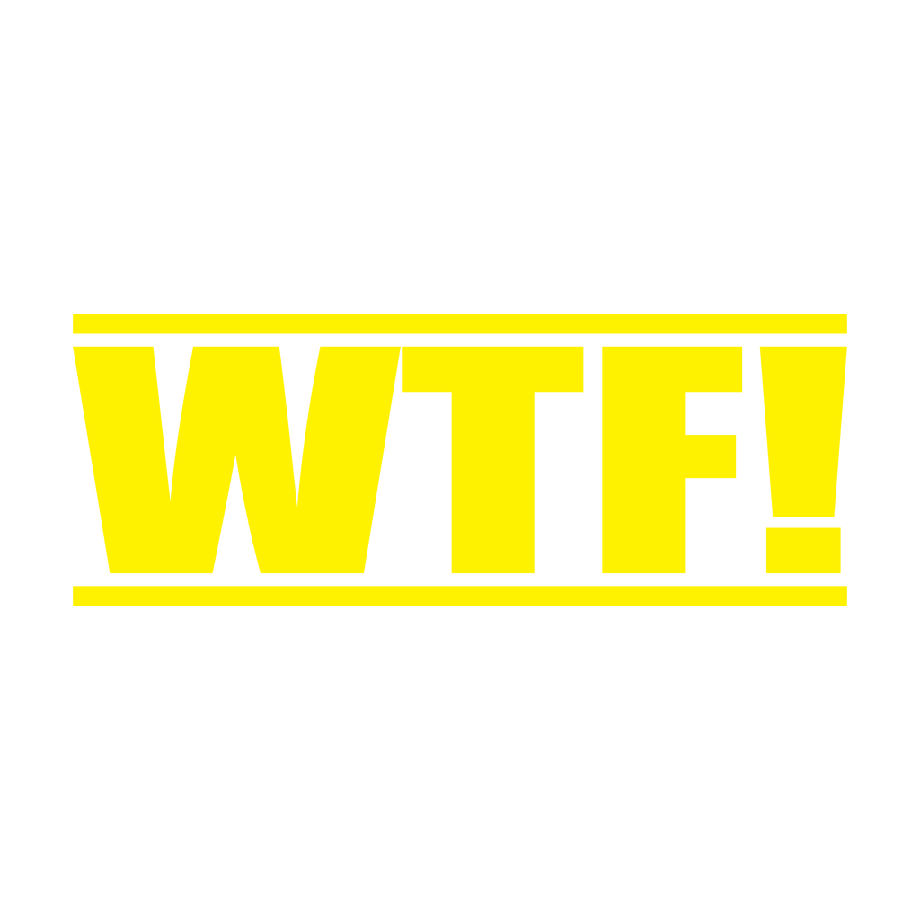 WTF rubber stamp - Yellow