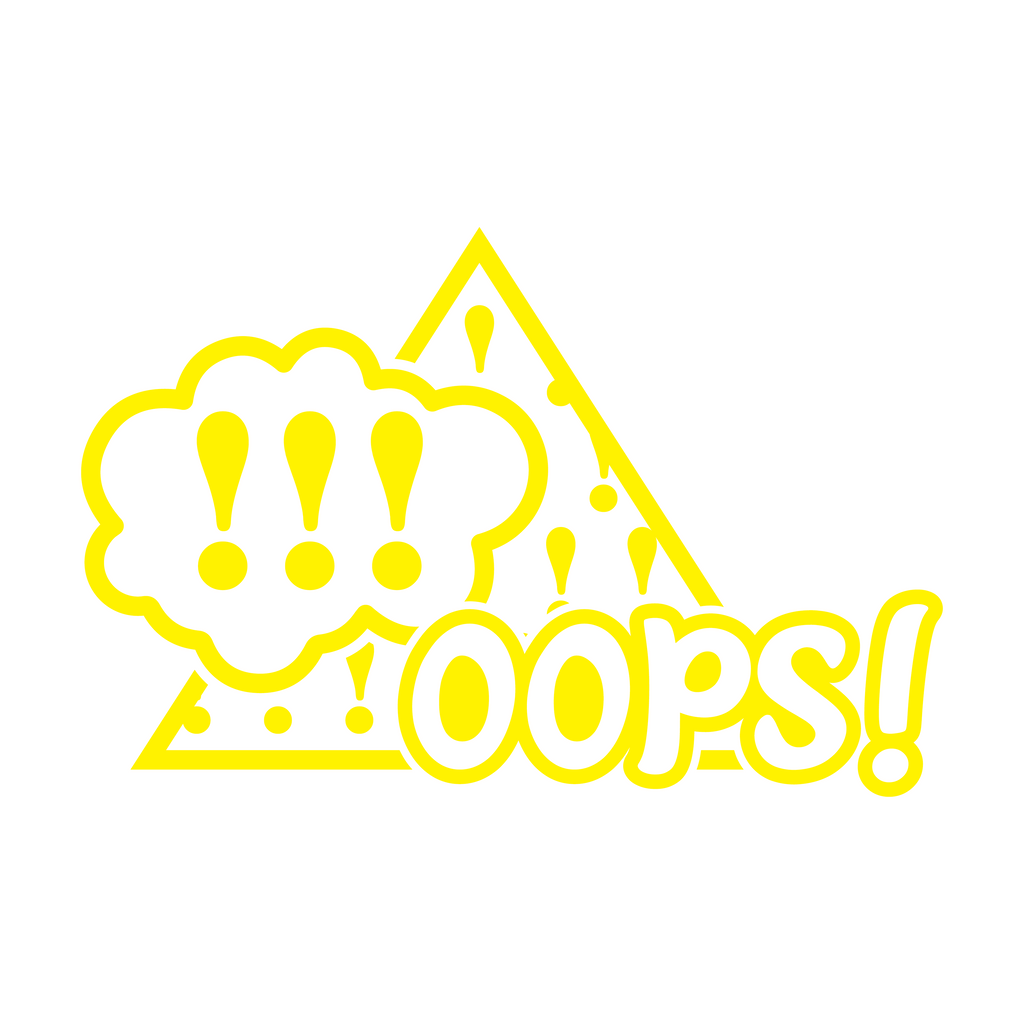 Bright Yellow Educator's "Oops" Stamp
