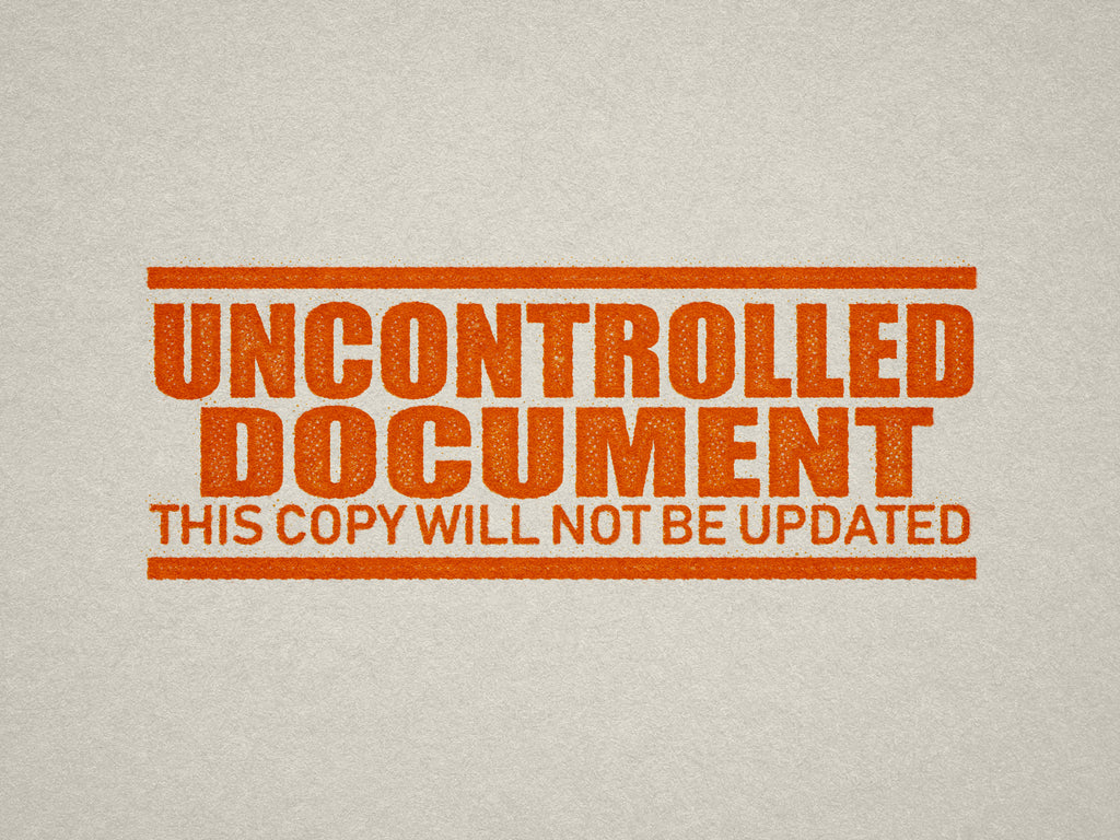 Orange Label for Uncontrolled Documents