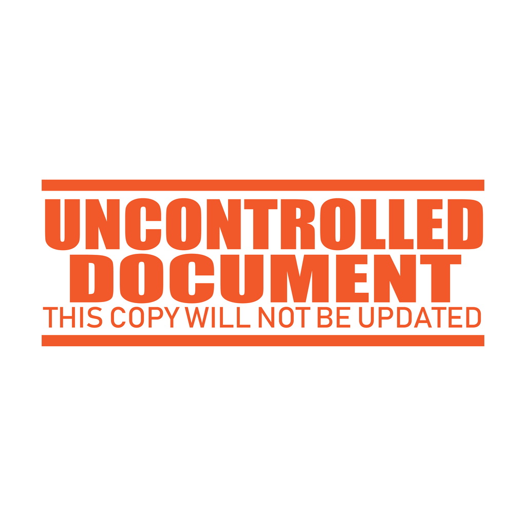 Orange Uncontrolled Document Stamp