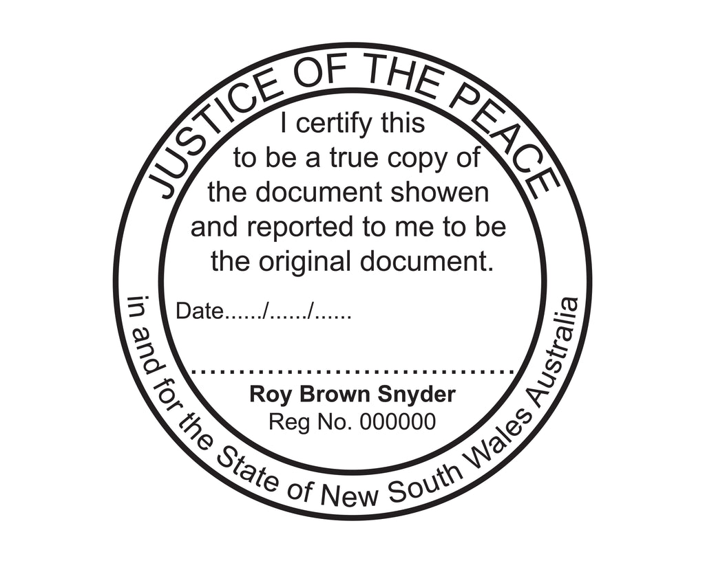 Large Round True Copy Stamp