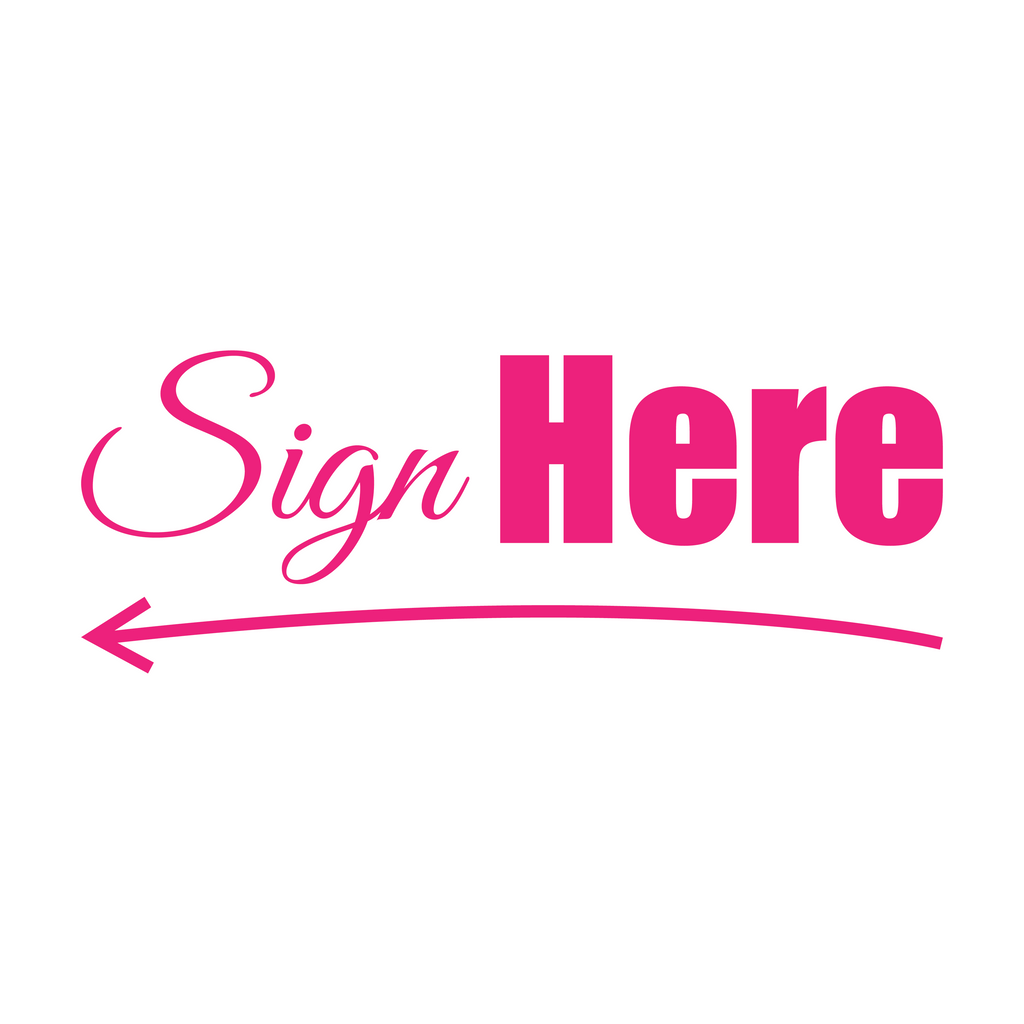 Sign Here Left Stamp – Stamp Lab
