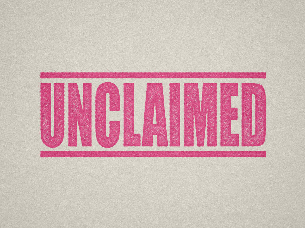 Pink Unclaimed Stamp