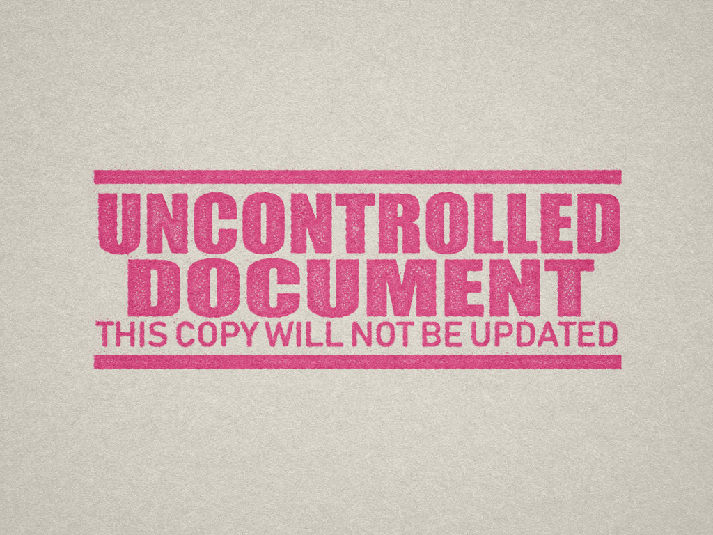 Pink Label for Uncontrolled Documents