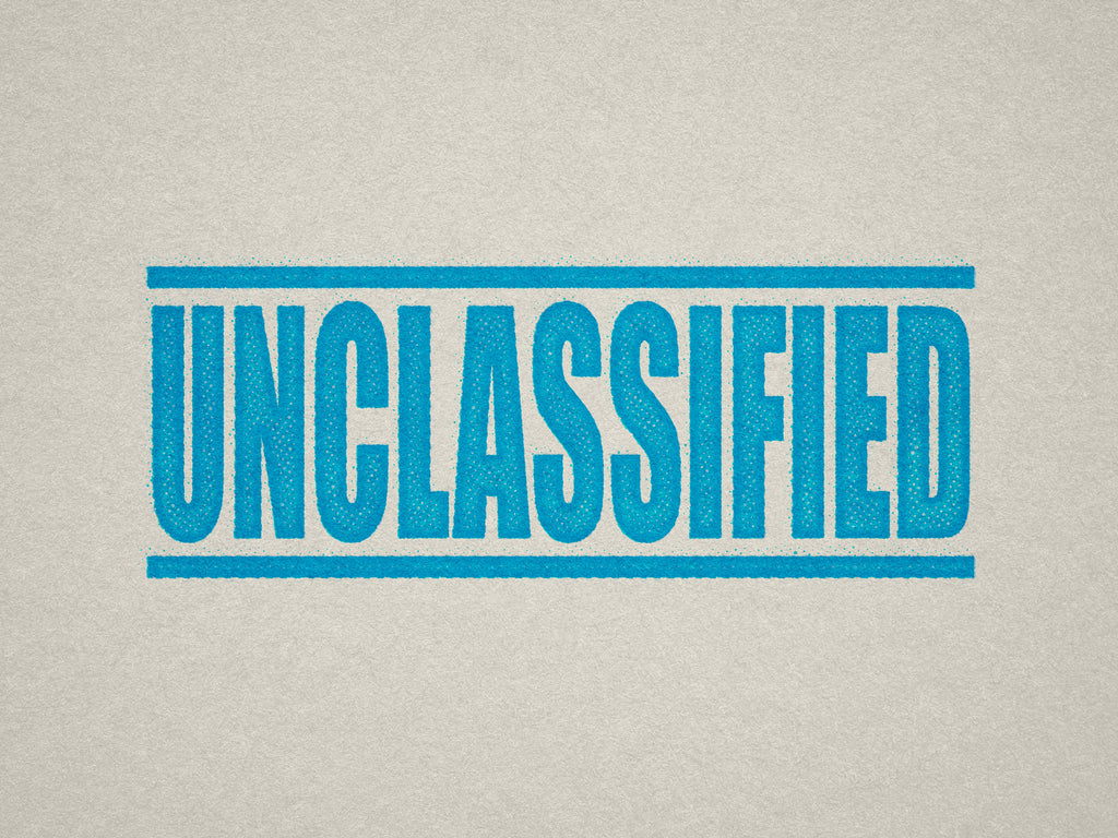 Turquoise Label for Unclassified Documents