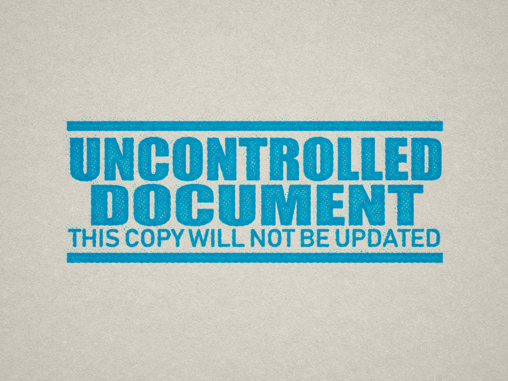 Turquoise Label for Uncontrolled Documents