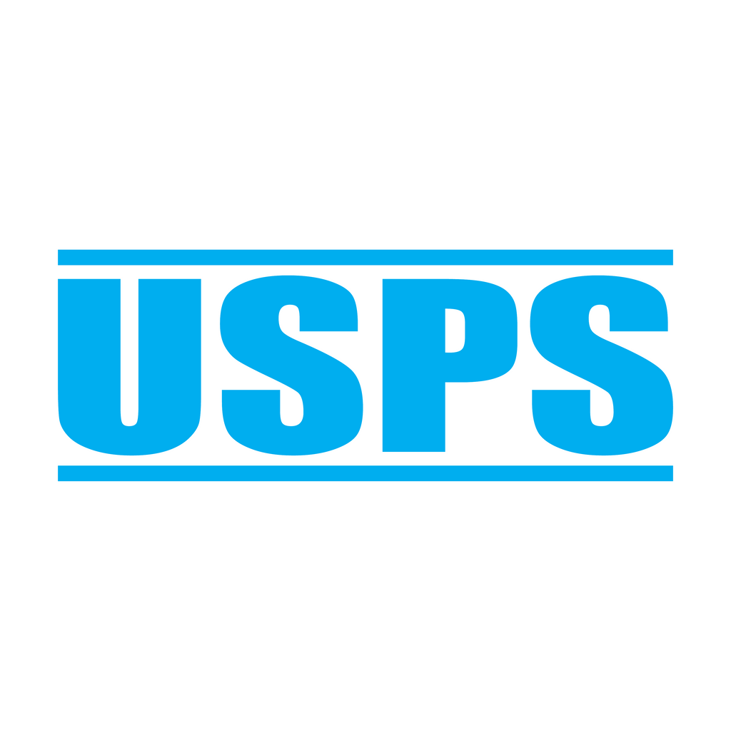 Turquoise United States Postal Service Label