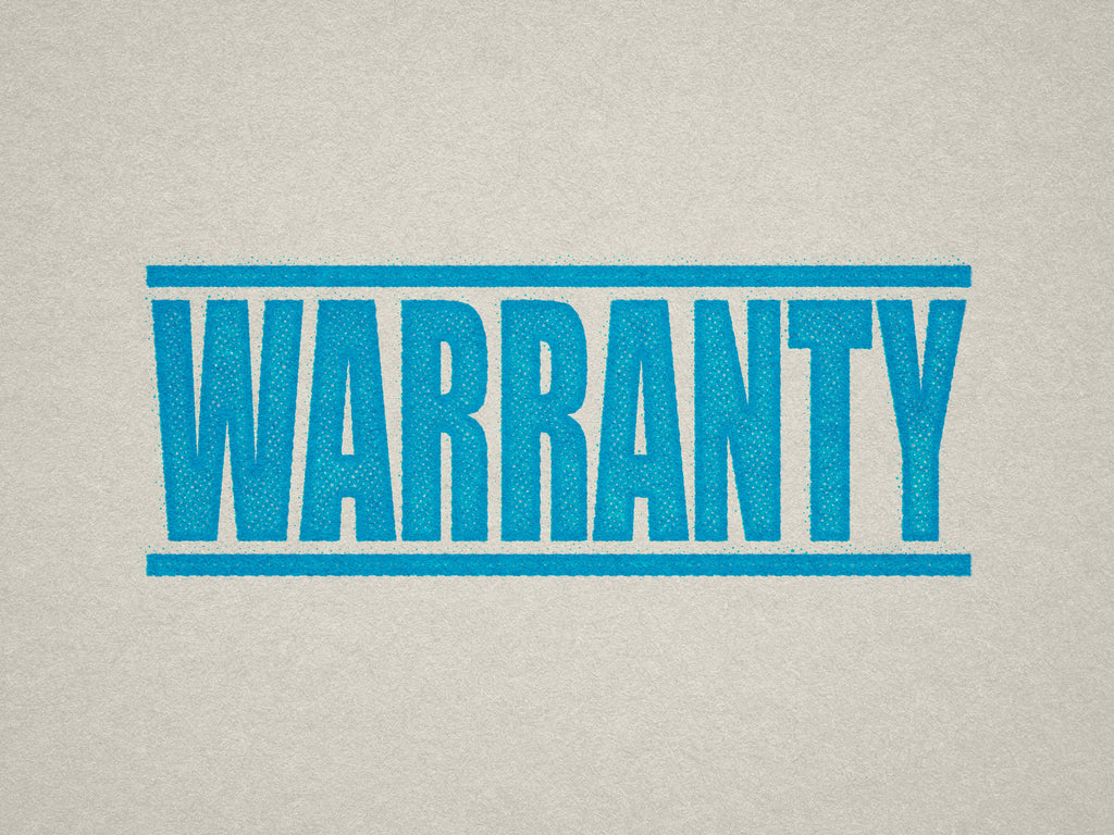 Warranty Label in Turquoise
