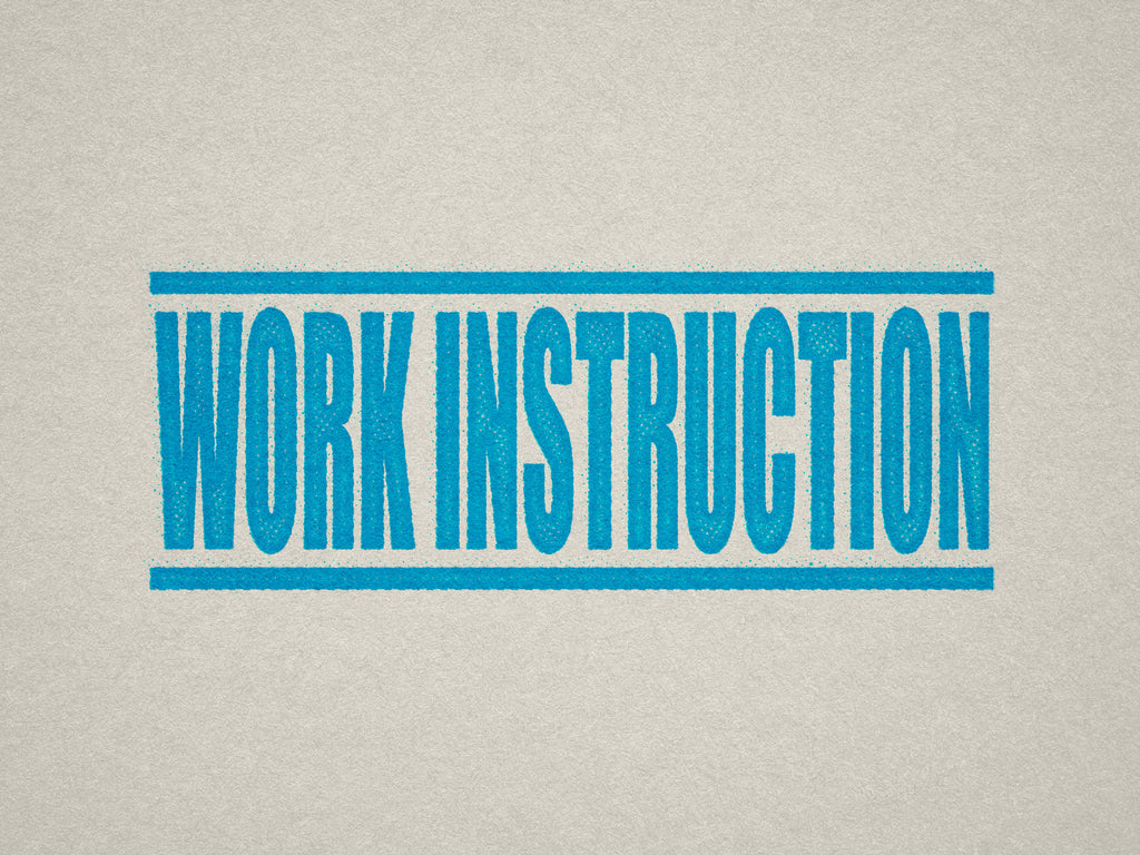 Turquoise Work Instruction Stamp