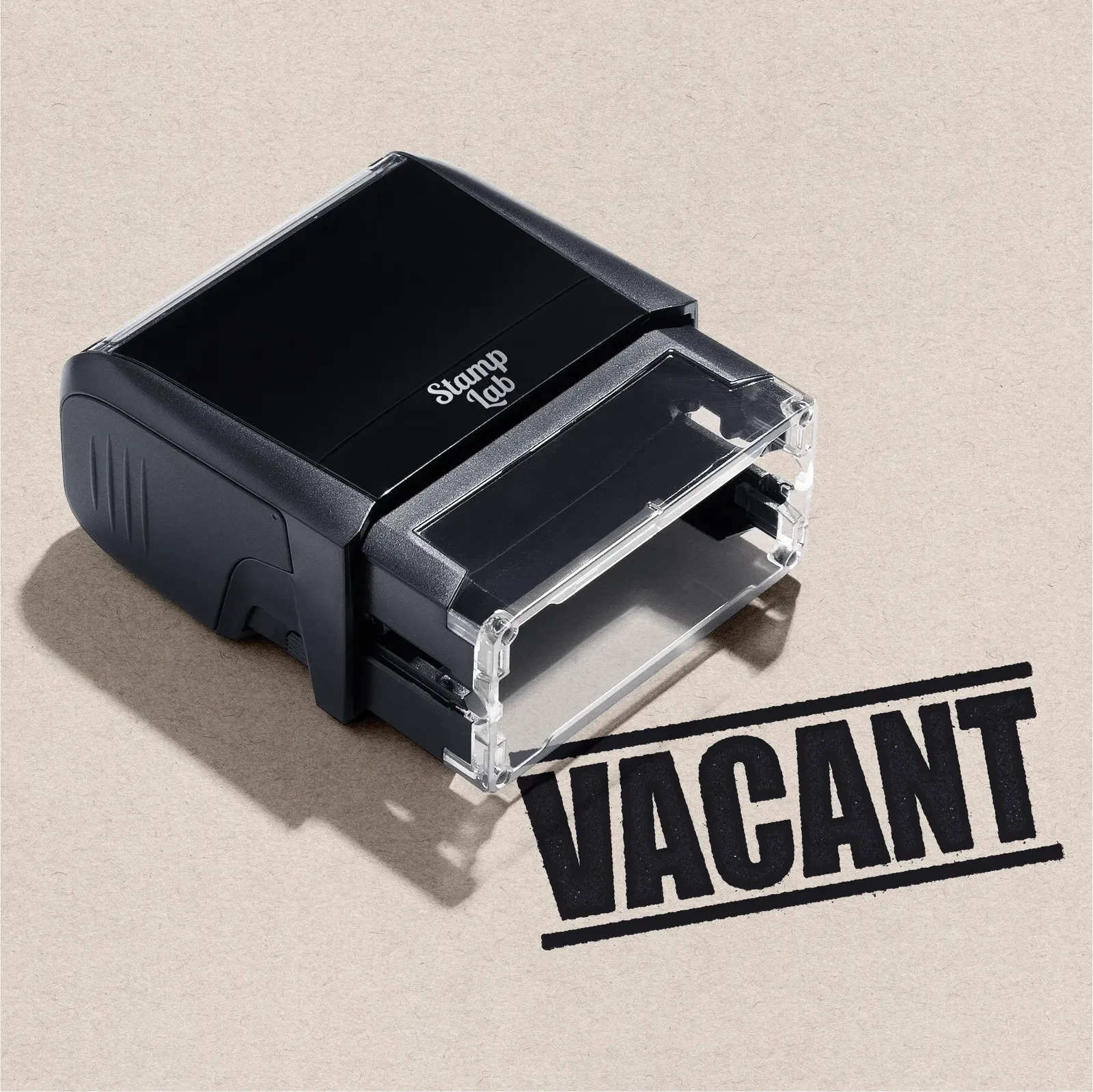 Vacant stamp Ready Made design black ink 