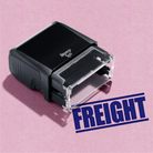 Blue Self-inking Rubber stamp Freight Text