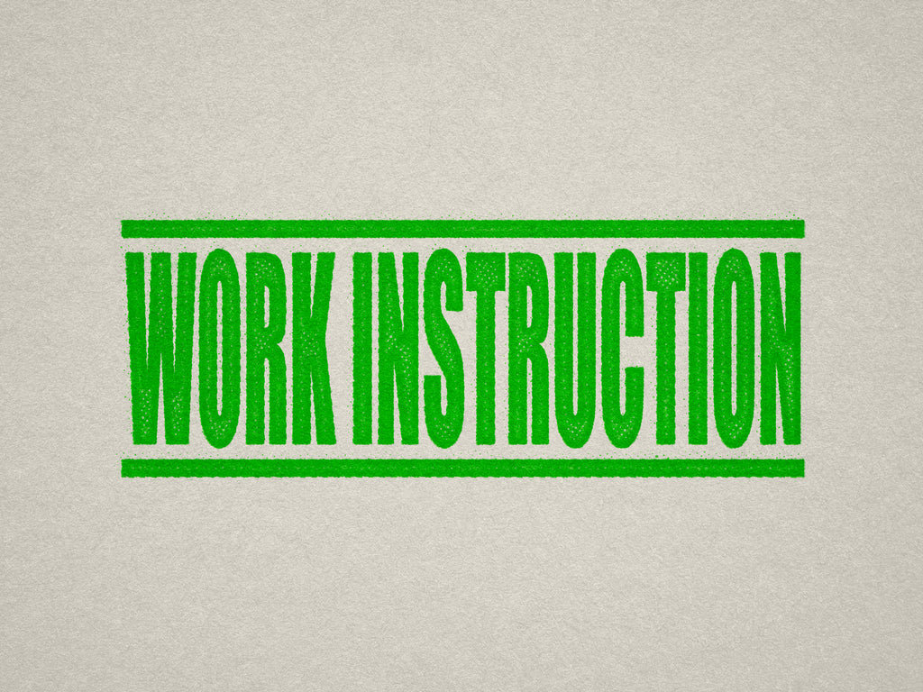 Apple Green Work Instruction Stamp