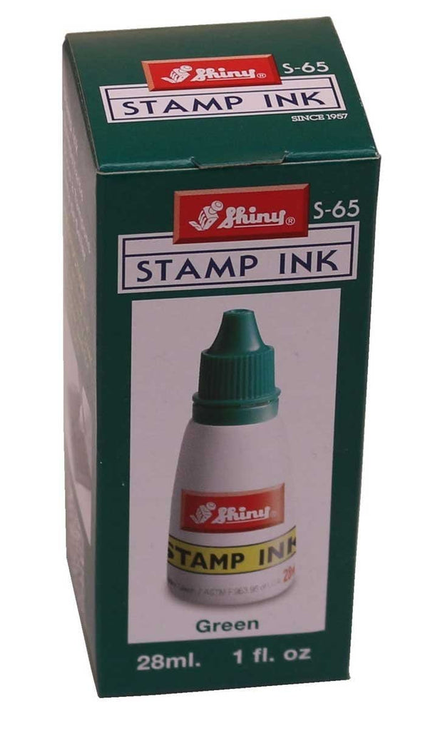 Green Refill Stamp ink S-65 28ml Shiny 