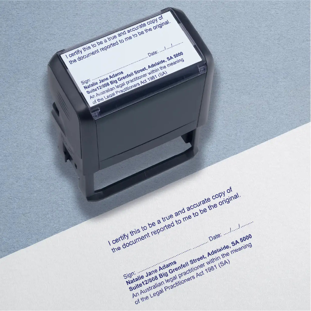Customise Online true copy Solicitor Self-inking Rubber stamps